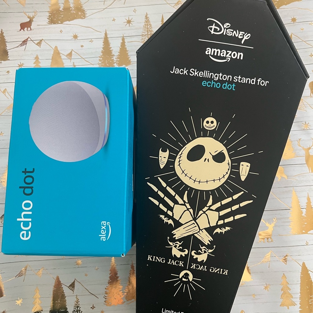 2-pc Disney Jack Skelton With Amazon Echo Dot NIB $88 Value